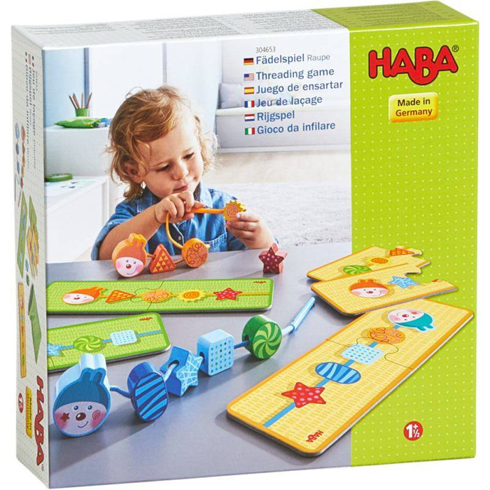 Gra nawlekanka Gąsienica HB304653-Haba, gry edukacyjne