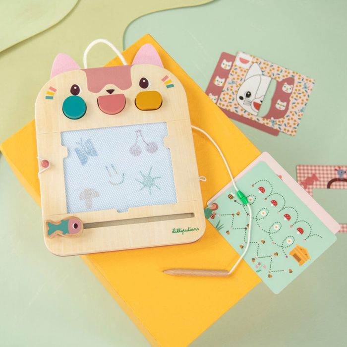 Znikopis Kotka Jeanne Lilliputiens 83650 drewniana sensoryczna Tablica do kreatywnej zabawy