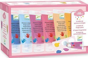 Farby dla dzieci do malowania palcami Sweet DJ09000-Djeco, zestaw plastyczny do malowania