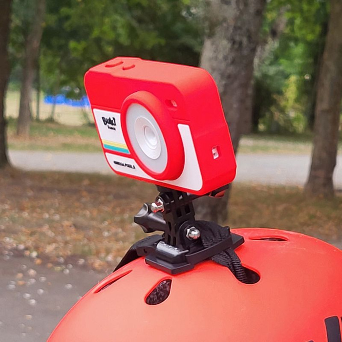 Aparat 2w1 Kamera na rower i kask Autofokus Zoom 16x kolorowy wyświetlacz CamPro Buki PV010