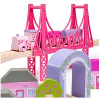 Czarodziejska kolejka drewniana dla dziewczynki, BJT023-Bigjigs Rail