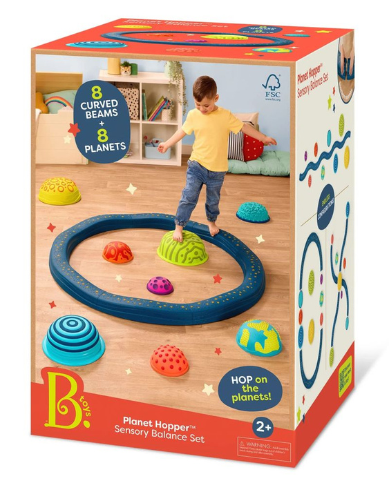 Kombinacyjna ścieżka sensoryczna dla dzieci z planetami 16 modułów Planet Hopper B.Toys BX2494Z