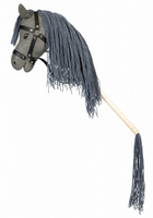 Zestaw dla Hobby Horse Koń na kiju szary z otwartą buzią i przeszkoda fale Astrup 