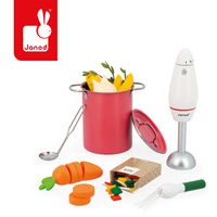 Zestaw do gotowania zupy z drewnianym blenderem i akcesoriami Janod J06634