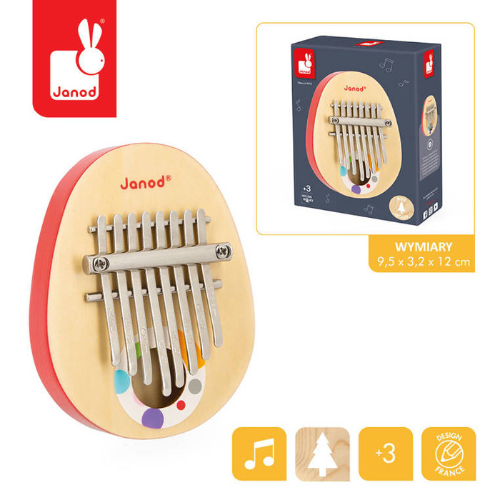 Kalimba perkusyjny instrument muzyczny dla dzieci Confetti Janod J07642