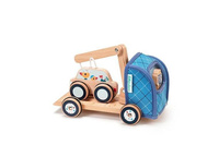 Drewniana pomoc drogowa z ruchomym hakiem i autkiem Osiołek Ignace 83232-Lilliputiens