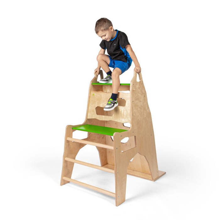 Drewniana wieża do wspinaczki dla dzieci Góra Erzi 44439 sprzęt sportowy dla dzieci