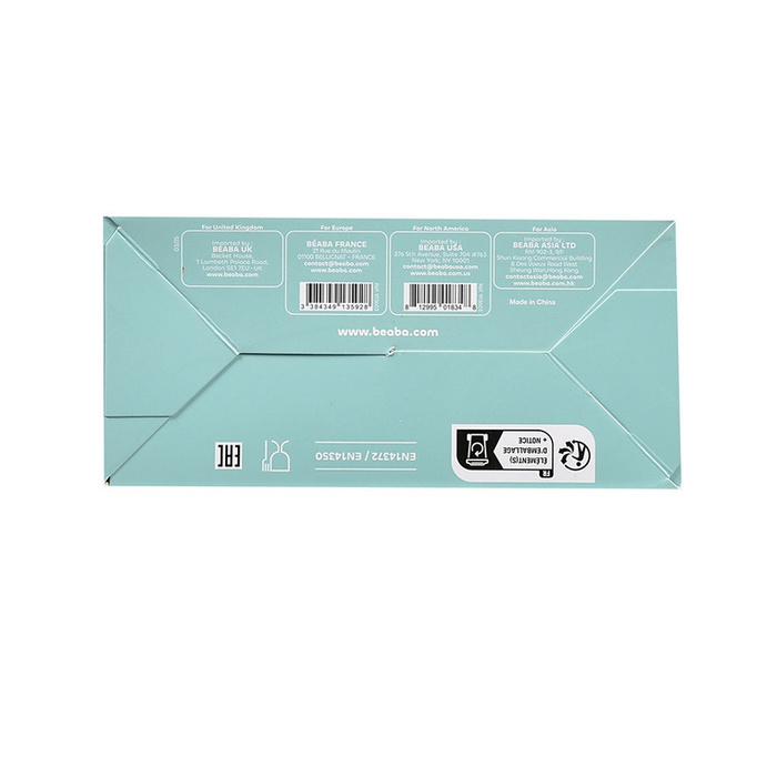 Silikonowe naczynia dla dzieci Zestaw z przyssawką Sage Green Beaba 913592