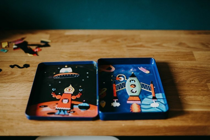 Kreatywna układanka magnetyczna Rakiety kosmiczne MP63823-Mudpuppy, zestawy kreatywne