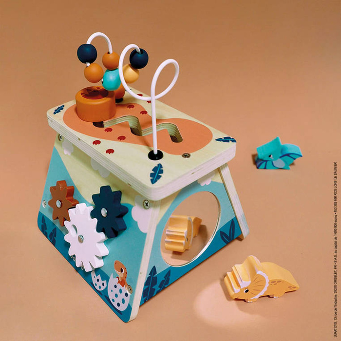 Wielofunkcyjny wulkan kostka edukacyjna Dinozaury Janod J05827