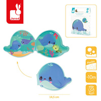 Miękka książeczka do kąpieli w wannie brodziku Wieloryb J04720 Janod
