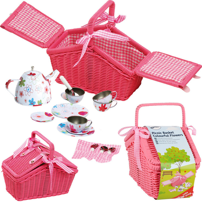 Koszyk na piknik, Kwiatuszek, small foot - zabawki dla dziewczynek
