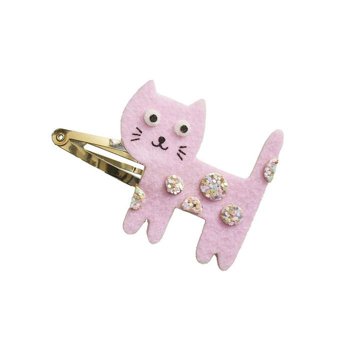 Zestaw kreatywny do tworzenia biżuterii brokatowe spinki do włosów Pieski i kotki Janod J09181