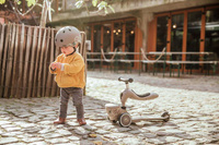 SCOOTANDRIDE Highwaykick 1 Lifestyle 2w1 Jeździk i hulajnoga z zamykanym schowkiem 1-5 lat Brown Lines 96605