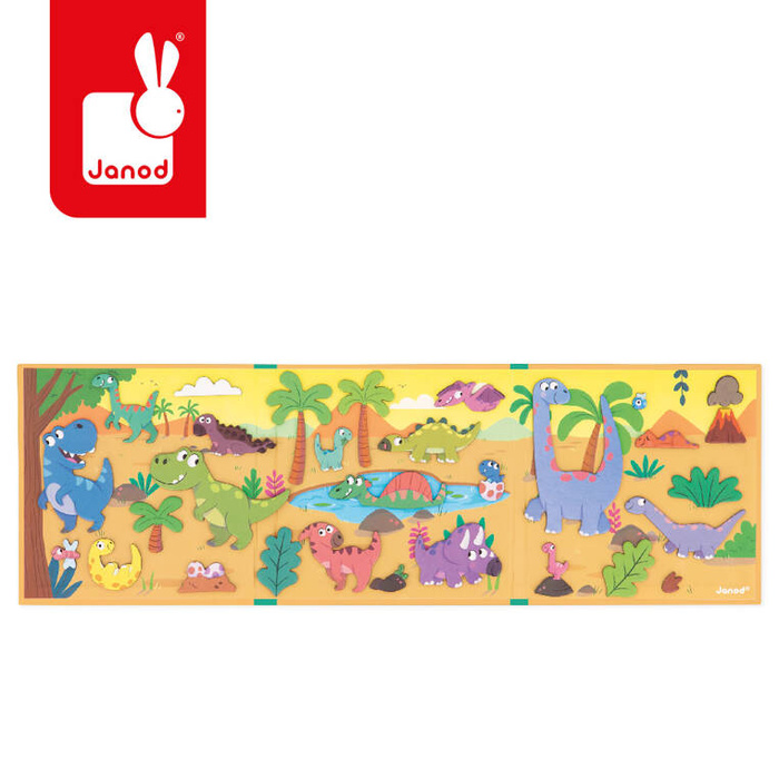 Magnetyczna układanka Dinozaury Magneti'stories J05450 Janod