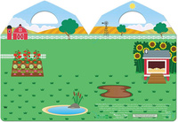 Książeczka Farma z naklejkami wielokrotnego użytku 19408-Melissa & Doug, naklejki