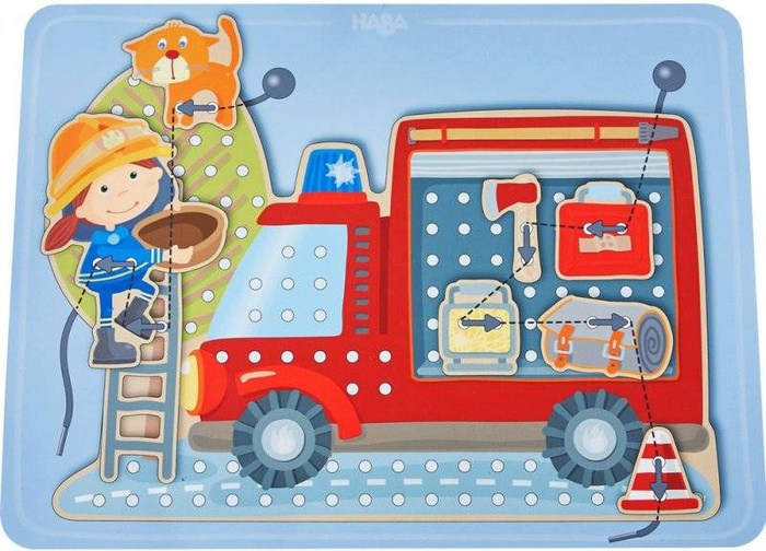 Nawlekanka-sznurowanka Straż Pożarna HB305287-Haba, zabawki motoryczne dla dzieci