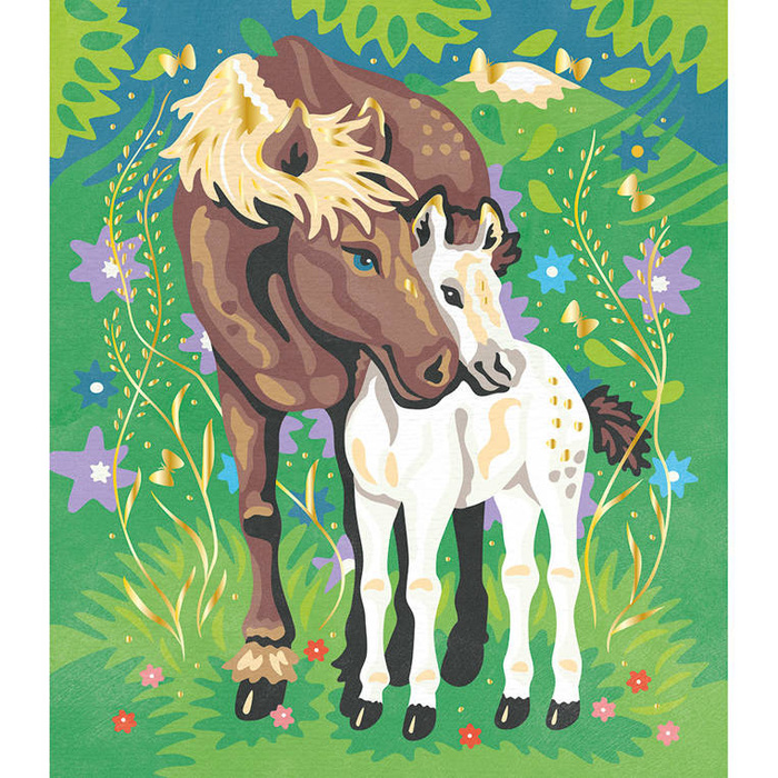 Zestaw kreatywny Malowanie po numerach Konie Janod J07953