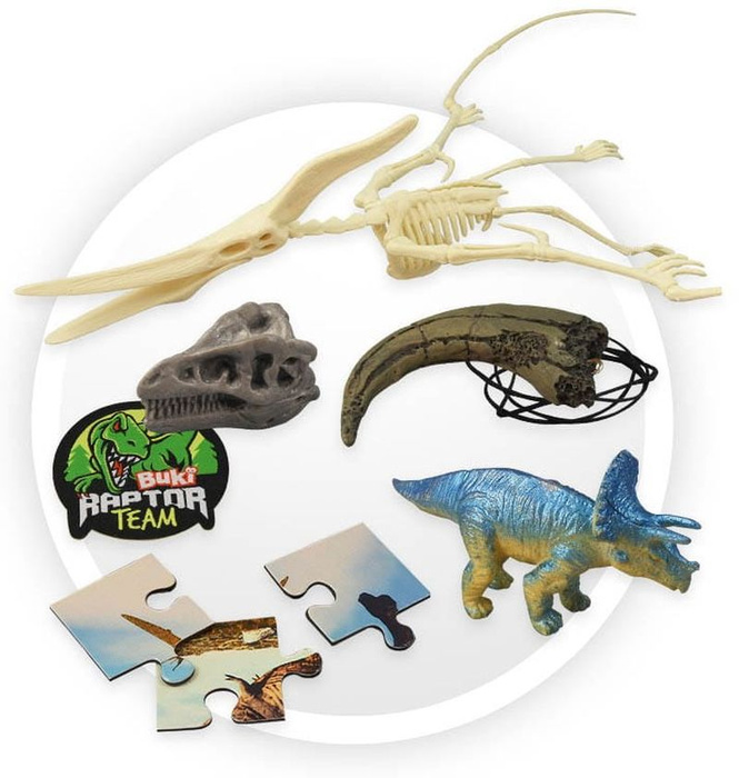 Pudełko 25 niespodzianek z dinozaurami Buki 2135 – zabawa i nauka