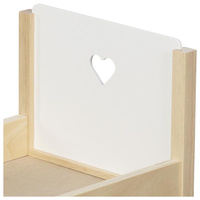 Drewniane Łóżko dla lalki Serduszko 51445 Goki do zabawy w dom i opiekę