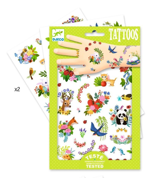 Zmywalne tatuaże dla dzieci Wiosenny powiew, DJ09591-Djeco, tatuaże