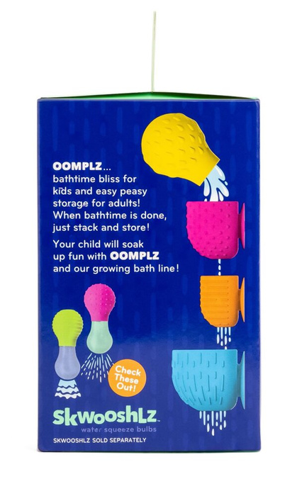 Silikonowe kubeczki z przyssawkami do kąpieli Oomplz Mobi OOMP1 zabawki do wody