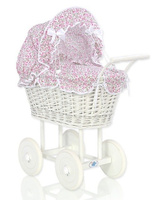 Wiklinowy wózek Polne kwiaty 71699533-My Sweet Baby, zabawki dla dziewczynek