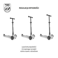 Highwaykick 3 LED Hulajnoga składana ze świecącymi kółkami 3+ Steel 96347-Scootandride