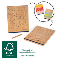 Drewniane tablice edukacyjne do nauki pisania Litery i cyfry Educate Small Foot 12560