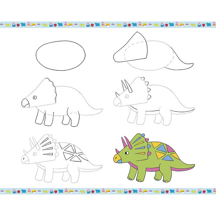 Zestaw kreatywny Rysowanie krok po kroku z brokatowymi markerami 20 rysunków i kolorowanek Janod J09157