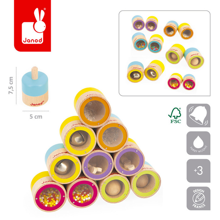 Gra memory dźwiękowe sensoryczne Janod J05309 Memory dla dzieci