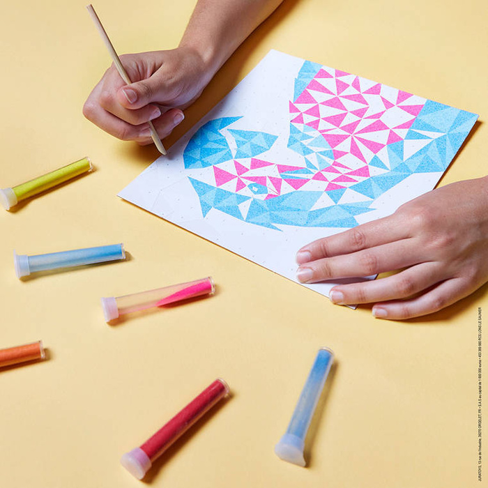 Zestaw kreatywny dla artystów Piasek Ptaki Misterix J07977 Janod