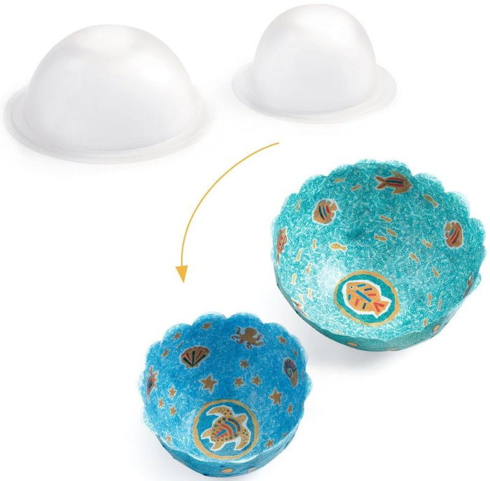 Zrób to sam papierowe miseczki Niebieskie Djeco DJ07983