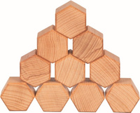 Klocki drewniane Hexa wykończenie z oleju orzecha włoskiego 58537- Goki Nature