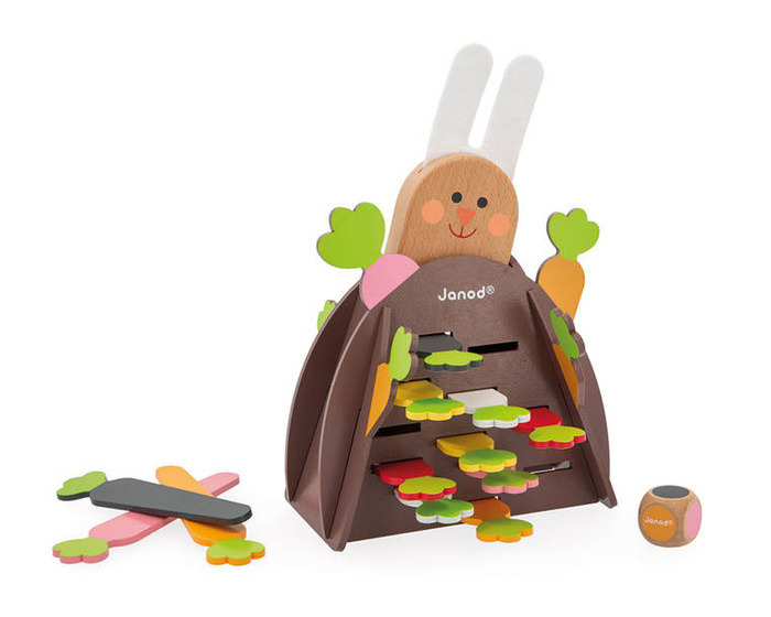 Rodzinna drewniana gra strategiczna Magiczna Marchewka Janod J02473