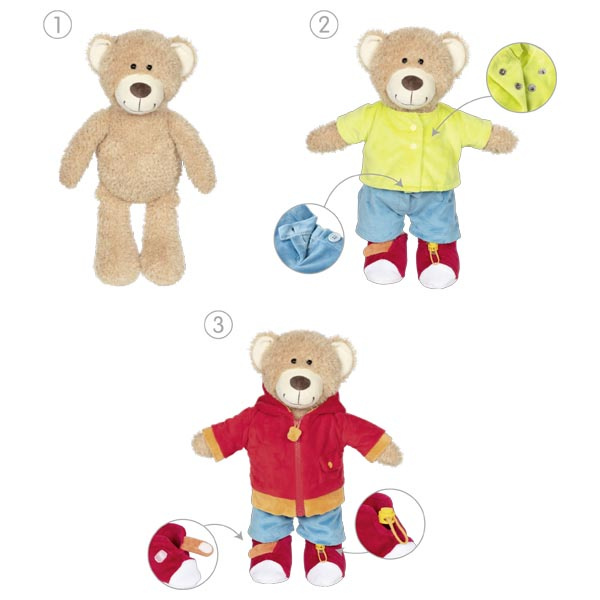 Zabawka edukacyjna Miś Brommel do nauki ubierania i ćwiczenia motoryki Goki 50952