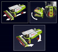 Klocki konstrukcyjne Mould King 17014S Harvester zdalnie sterowany Model kombajnu 1347 elementów