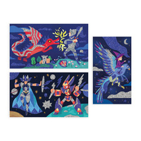 Zestaw kreatywny dla małych artystów Brokat Bohaterowie Janod J07920