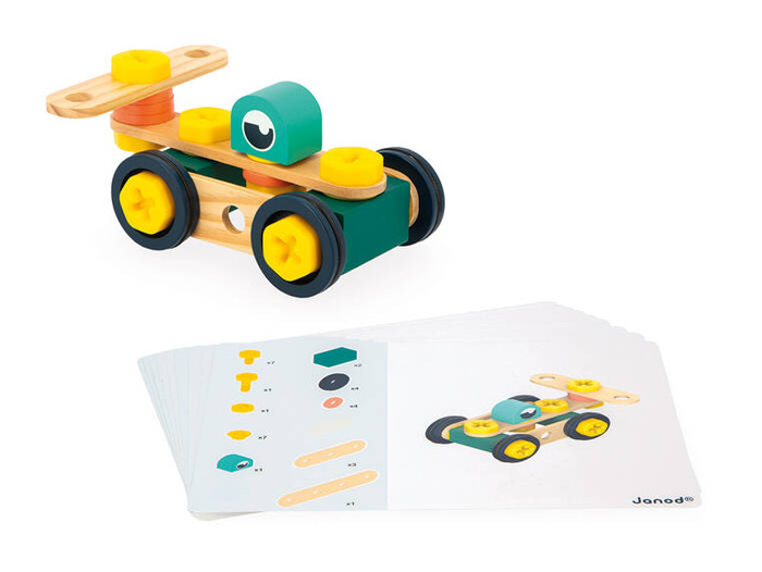 Zestaw konstruktora 100 elementów z drewna Brico'kids J06454 Janod