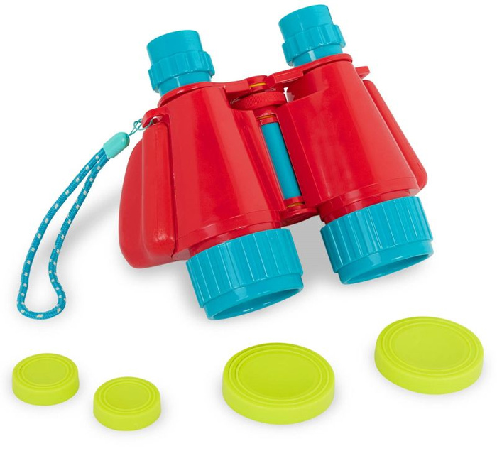 Regulowana dziecięca lornetka z osłonkami i paskiem na rękę Mały odkrywca B.Toys BX2197Z