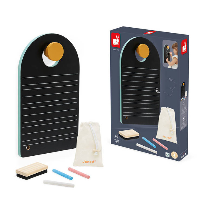Przenośna dwustronna tablica z akcesoriami Janod J09634