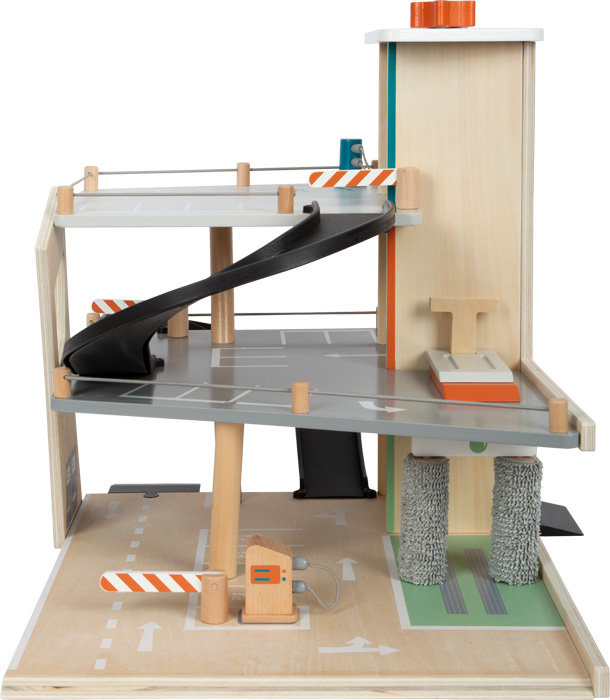 Drewniany parking garaż dla autek kilka poziomów Na rajdzie 12357 Small Foot