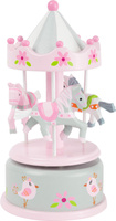 Drewniana pozytywka karuzela koni z melodią w wesołym miasteczku Small Foot 11230