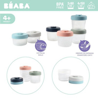 Zestaw słoiczków do porcjowania i przechowywania jedzenia Clip 6 szt 2x90ml i 4x150ml Beaba 913497