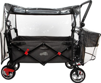 Przyczepka wózek do ciągnięcia dla dzieci z osłoną przeciwdeszczową i składanym daszkiem Small Foot 12729