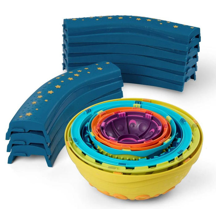 Kombinacyjna ścieżka sensoryczna dla dzieci z planetami 16 modułów Planet Hopper B.Toys BX2494Z