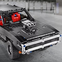 Klocki konstrukcyjne Mould King 13081 realistyczny Model Dodge Charger R/T Muscle Car RC 1:12 - 1098 elementów