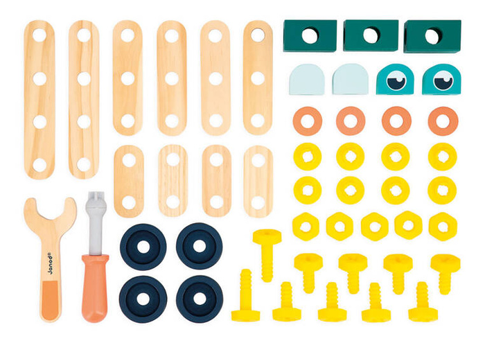 Zestaw konstruktora 50 elementów z drewna Brico'kids J06453 Janod