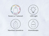 Dyfuzor Lampka 2w1 biały królik Rabbit & Friends Lampki nocne dla dzieci