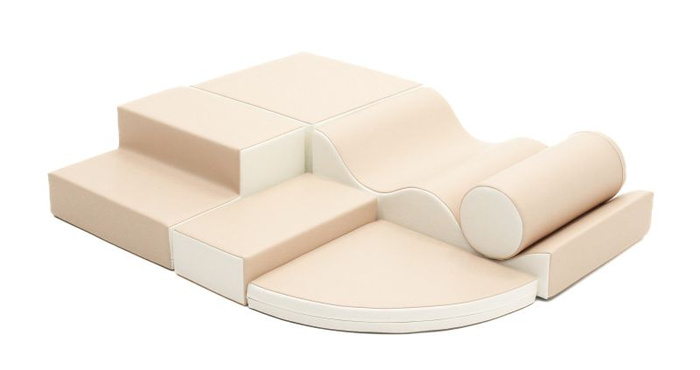 Klocki piankowe IGLU Soft Play Explorer beżowo biały SET_28_05 domowy plac zabaw